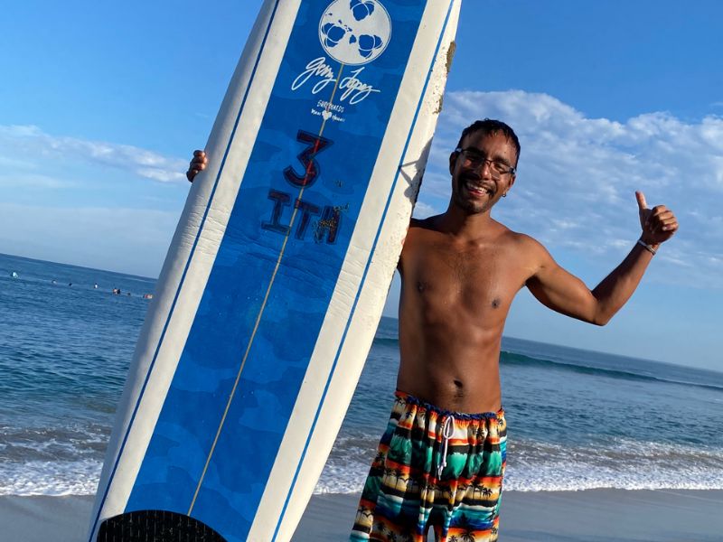 surfing in sayulita in august 